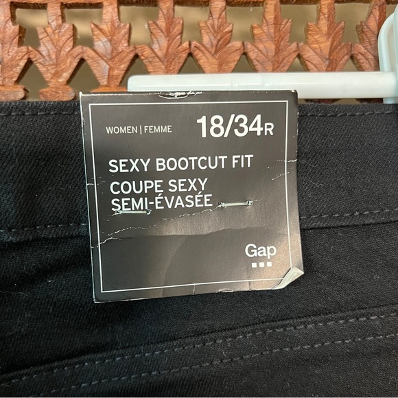 Gap Black Sexy Bootcut Jeans Size 18/34 NWT - Picture 6 of 11